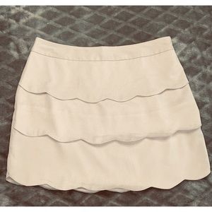 Boutique Scalloped Mini Skirt